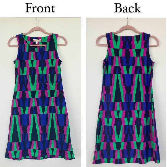 Jude Connally Dress Geometric Print - Picture 1 of 7